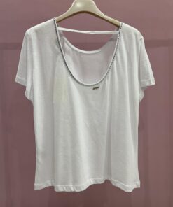 No-nà T-shirt applicazioni scollo - immagine 3